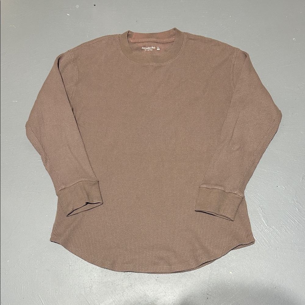 Abercrombie & Fitch Waffle Knit Premium Thick Henley Shirt (Women’s S)